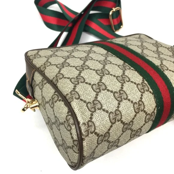Authentic Gucci brown monogram coated canvas crossbody bag clutch - Picture 12 of 16